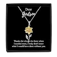 Thank You Godson Necklace Appreciation Gift Gratitude Present Idea Thanks For Always Be There Quote Jewelry Sterling Silver With Box
