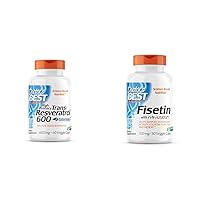 Doctor's BEST Trans-Resveratrol 600 mg 60 Count & Fisetin with Novusetin 100 mg 30 Count
