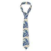 Men'S Skinny Tie Fashion Greece Map Printed Necktie Formal Tie, For Wedding Dances, Gifts