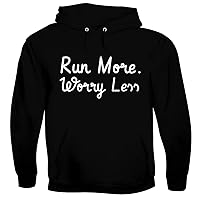 Run More. Worry Less - Men's Soft & Comfortable Hoodie Sweatshirt