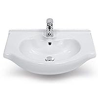 CeraStyle 066200-U-One Hole-637509831110 Nil Collection Bathroom Sink, White