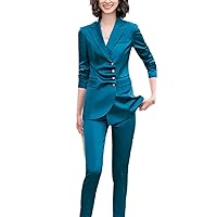 Japanese and Korean Fashion Clothing Spring and Autumn Women's Suit Jacket and Trousers 2-Piece Set