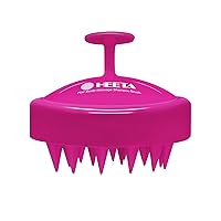 HEETA Scalp Massager Hair Growth, Scalp Scrubber with Soft Silicone Bristles for Hair Growth & Dandruff Removal, Hair Shampoo Brush for Scalp Exfoliator, Hot Pink