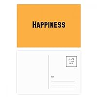 Happiness Word Inspirational Quote Sayings Postcard Set Birthday Mailing Thanks Greeting Card
