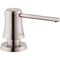 hansgrohe3-inch Bath and Kitchen Sink Soap Dispenser Transitional in Stainless Steel Optic, 04796800