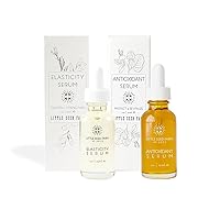 Little Seed Farm Serum Bundle - Antioxidant + Elasticity - Skin Toning and Firming Serums - Facial Serums for Dry & Aging Skin