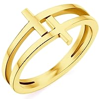 Jude Jewelers Women Stainless Steel Christian Cross Religious Promise Ring Love Hope Faith