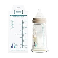 MOTHER-K Disposable Baby Bottle Liner, Must-Have Baby Travel Essentials, BPA Free (8oz, 100pcs)