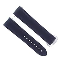 Ewatchparts 22MM RUBBER WATCH BAND STRAP FOR 45MM OMEGA SEAMASTER PLANET OCEAN WATCH BLUE