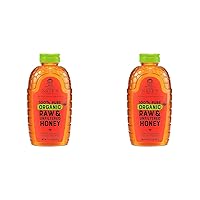 Nate's Organic 100% Pure, Raw & Unfiltered Honey - USDA Certified Organic - 32oz. Squeeze Bottle (Pack of 2)