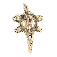 IndianShelf 2 Piece Brass Kids Turtle Wall Hooks Animals Vintage Coat Hooks Gold Decorative Hooks Purse Hanger Key Holder Kids Coat Rack Wall Mount Bag Backpack Hooks Boys Girls Room Décor