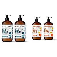 3-in-1 Soap, Body Wash, Bubble Bath, Shampoo, 32 Ounce (Pack of 2), Pacific Eucalyptus & 3-in-1 Kids Soap, Body Wash, Bubble Bath, Shampoo, 32 Ounce (Pack of 2)