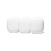 Nest WiFi Pro - 6E - Reliable Home Wi-Fi System with Fast Speed and Whole Home Coverage - Mesh Router - 3 Pack - Snow