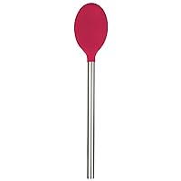 Tovolo Mixing Stainless Steel Handle Scratch-Resistant & Heat-Resistant Stirring Spoons, Kitchen Utensil Safe for Nonstick Cookware & Cast Iron Skillets, Viva Magenta