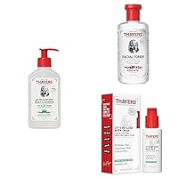 THAYERS pH Cleanser, 8 FL oz + Rose Petal Facial Toner with Aloe Vera Formula, 12 FL oz + THAYERS Let's Be Clear Water Face Cream, Moisturizer with Azelaic Acid and Hyaluronic Acid, 2.5 FL oz