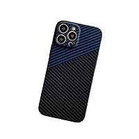 for iPhone 14 Pro Max Carbon Fiber Color Block Pattern case Ultra-Thin Phone Cover Compatible with iPhone 14 12 11 13 Pro Max Anti-Fall case (Blue and Black,iPhone 11 Pro Max)