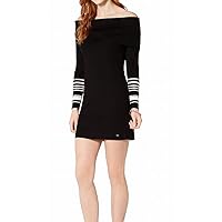 Tommy Hilfiger Women's Sweater Long Sleeve Off The Shoulder Sportswear Dress
