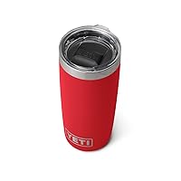YETI Rambler 10 oz Tumbler, Stainless Steel, Vacuum Insulated with MagSlider Lid, Rescue Red