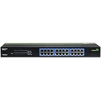 TEG-S24g 24-Port Unmanaged Gigabit 10/100/1000 Mbps GREENnet Switch, TEG-S24G, 24 x Gigabit RJ-45 Ports, 48 Gbps Switching Fabric, Fanless, Metal Housing, Rack Mountable, Lifetime Protection Black