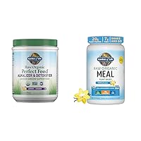 Garden of Life Raw Organic Perfect Food Alkalizer & Detoxifier Juiced Greens Superfood Powder & Vegan Protein Powder - Raw Organic Meal Replacement Shakes - Vanilla - Pea Protein