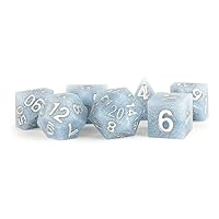 FanRoll by Metallic Dice Games 16mm Sharp Edge Silicone Rubber Poly DND Dice Set: Glacial Debris, Role Playing Game Dice for Dungeons and Dragons