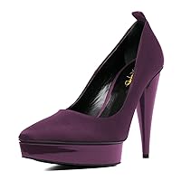 XYD Women Classic Pointed Toe Cone High Heels Slip On Fashion Platform Pumps Formal Event Evening Dressy Shoes for Sexy Ladies