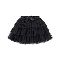 Olive Girls Jacket Girls Summer Soft Tutu Skirt Solid Dress Princess Dress Bowknot Party Skirt French Skirts for Girl