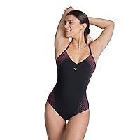 ARENA Bodylift Women's Emilia B-Cup One Piece Shaping Swimsuit Light Cross Back Chlorine Resistant UV Protection Bathing Suit