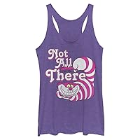 Disney Women's Alice in Wonderland Cheshire Cat Not All There Juniors Tri Blend Tank