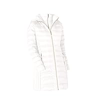 Michael Michael Kors White Down Hooded Packable 3/4 Coat