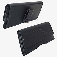 Verizon Wireless Vegan Leather Holster Pouch w/ Belt Clip for iPhone 6 Plus, Galaxy NOTE 4, NOTE 5, S6 EDGE, Motorola Droid Turbo 2 & Most Large Smartphones