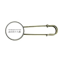 Akame Shijuhattaki Japaness City Name Retro Metal Brooch Pin Clip Jewelry