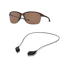 Oakley Sunglasses Bundle: OO 9191 919114 Unstoppable Matte Brown Tortoi Accessory Shiny Black leash kit