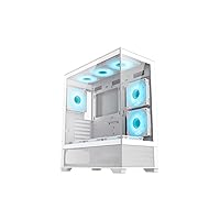 GAMEMAX Vista AW White Mid-tower ATX Computer Case w/ 6 x 120mm ARGB Fans (2 x