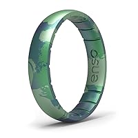 Enso Rings Handcrafted Thin Silicone Ring – Comfortable and Flexible Design – 4.3mm Wide, 1.75mm Thick