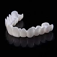 Turcyy PNEGXIN 2 Pairs of dentures,one Size fits All top Notch Teeth for an Instant bite and a Confident Smile Onecolor