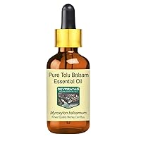 Pure Tolu Balsam Essential Oil (Myroxylon balsamum) with Glass Dropper Steam Distilled 2ml (0.06 oz)