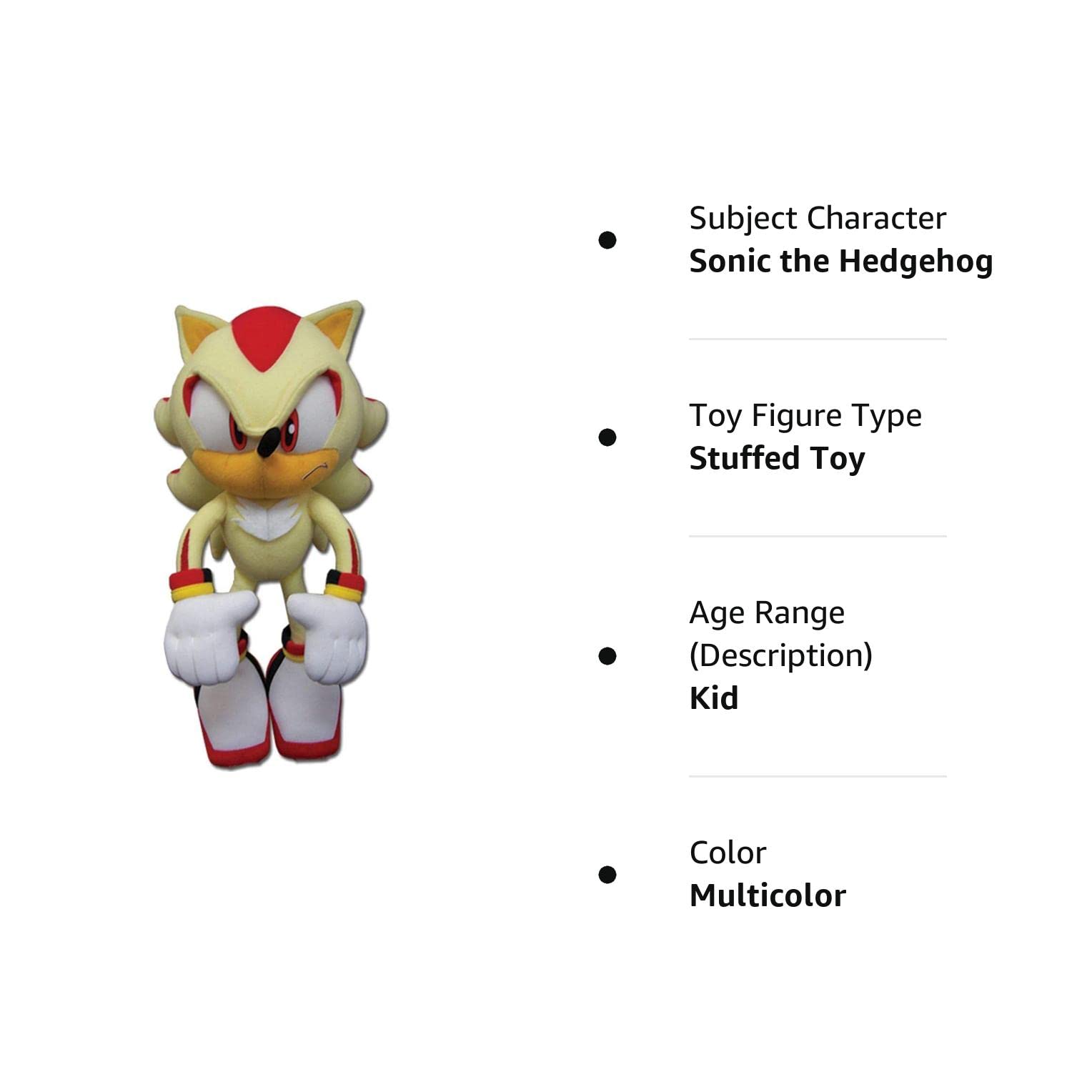 Great Eastern Entertainment Sonic The Hedgehog - Super Shadow Plush 10