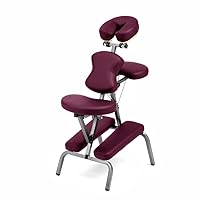 Ataraxia Deluxe Portable Folding Massage Chair w/Carry Case & Strap (Burgundy)