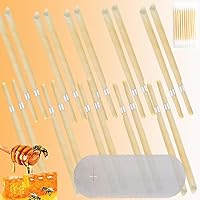 20 pcs Ear Wax Removal Kit - Beeswax Clean Candles for Candling Ear Cleaning -Simple Operation(Yellow)