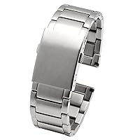 Stainless Steel Watch Strap for Diesel DZ4316 DZ7395 7305 4209 4215 Men Metal Solid Wrist Watchband Bracelet 24mm 26mm 28mm 30mm Watchbands (Color : A Silver, Size : 30mm)