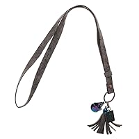 Star Wars Han Solo Key Holding Lanyard w/ Charms, All Over Print Pattern and Holographic Millennium Falcon, Fringe Style