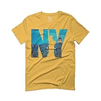 Cool Vintage Gift New York Liberty Statue NYC Skyline for Men T Shirt