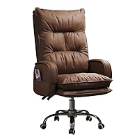 Home Office Desk Chairs Chair Computer Sofa Chair Can Lie Leisure Desk Chairs with Wheels, Gaming Chairs for Adults, Office Chair Lift Desk Chair for Living Room Bedroom/Brown