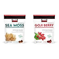 Force Factor Sea Moss & Goji Berry Soft Chews Bundle, Immunity & Antioxidant Support, Irish Sea Moss & Goji Berry Superfoods, Non-GMO, Gluten-Free, 30 Count Each