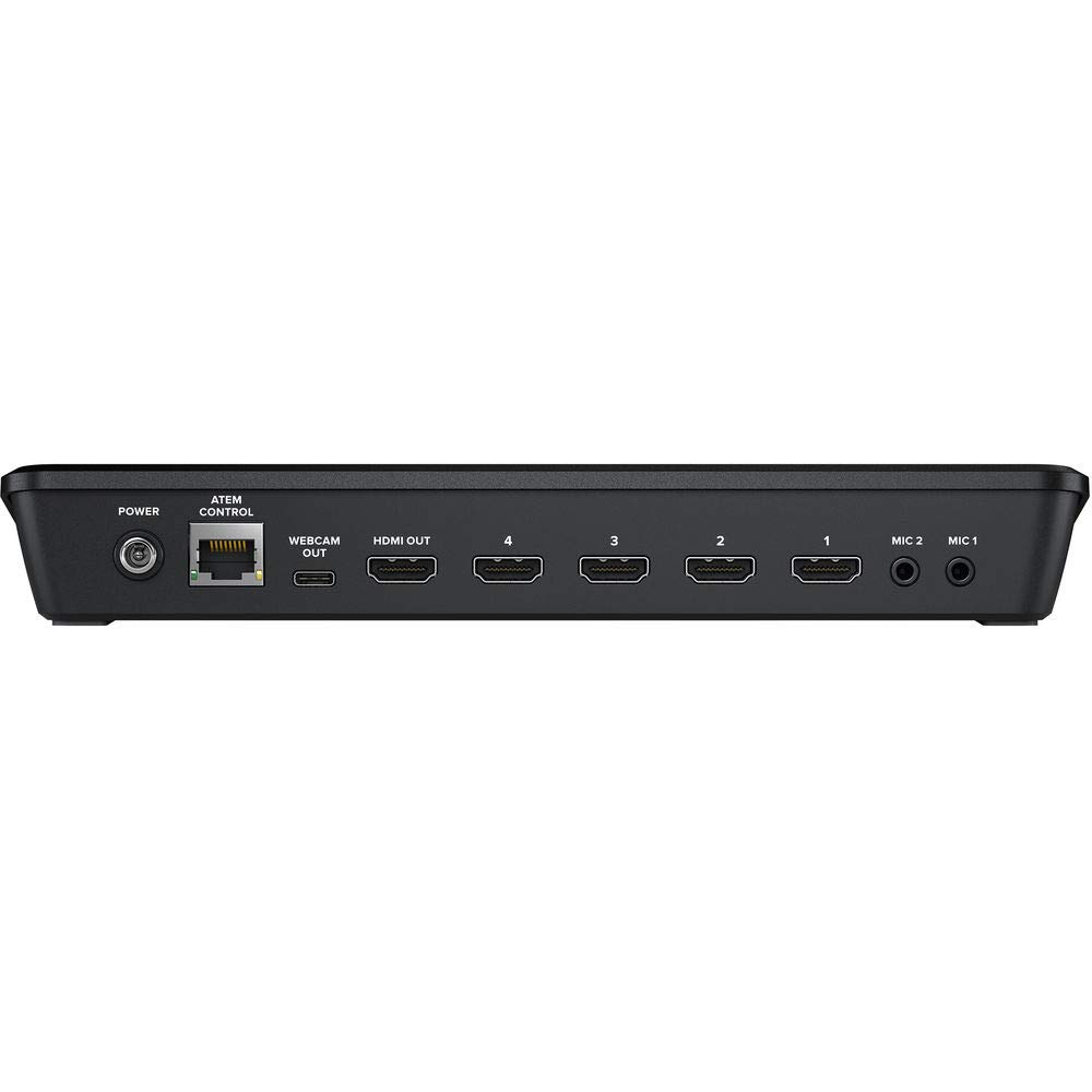 Blackmagic Design ATEM Mini HDMI Live Stream Switcher with HDA-106 HDMI Cable 6'& Fastener Straps (10-Pack) Bundle