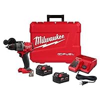 Milwaukee 2904-22 12V 1/2'' Hammer Drill/Driver Kit with (2) 5.0Ah Batteries, Charger & Tool Case Red