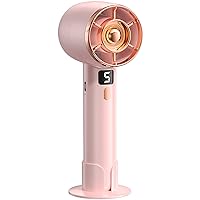 Handheld Fan,3000mAh Portable Fan Mini fan Small Personal Fan with,Desk Fan Rechargeable Battery Operated Cooling Electric Fan for Women Girl Travel Office Outdoor (pink)