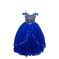 2024 Boho Cold Shoulder Crystal Rhinestones Top A line Flower Girl Wedding Party Dresses for Little Girls Toddler