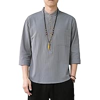 Summer Men's T-Shirt, Chinese Style, Youth Casual, Simple and Retro Shirt